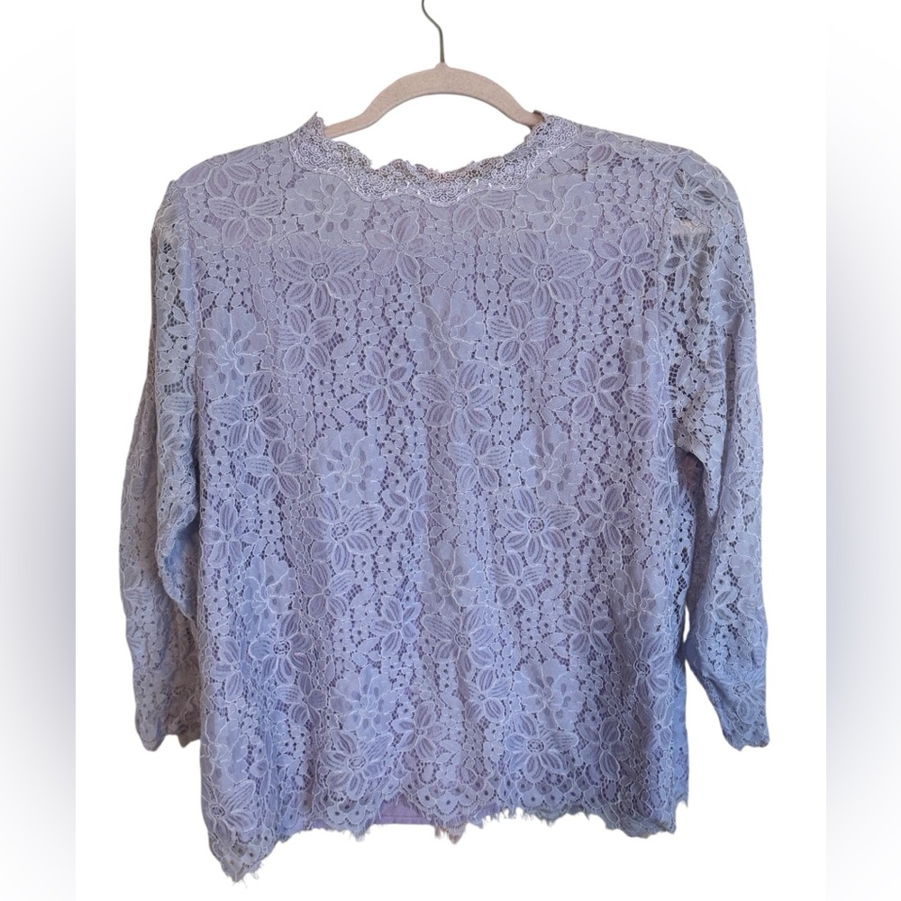 Alice Blue Lilac Lace Blouse